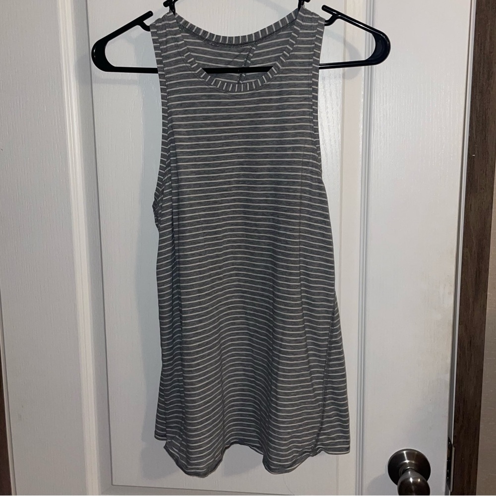 Lululemon All Tied Up Tank Grey and White Striped Size Unknown (xsmall or small)